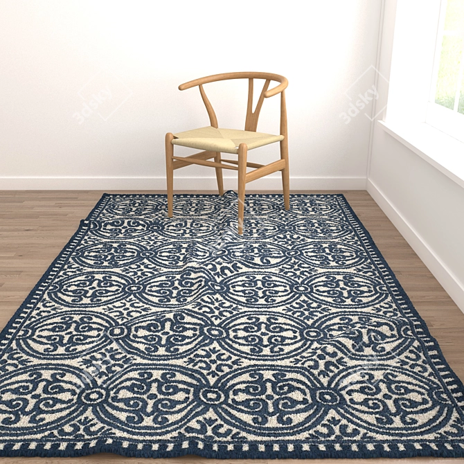 Versatile Rug Set - 8 Stunning Options 3D model image 5