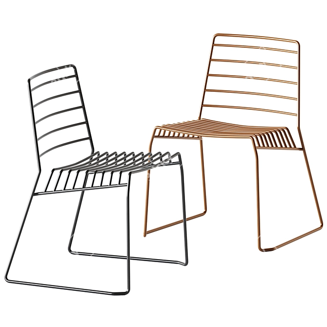 B-Line Park Chair: Stylish Outdoor Seating 3D model image 1