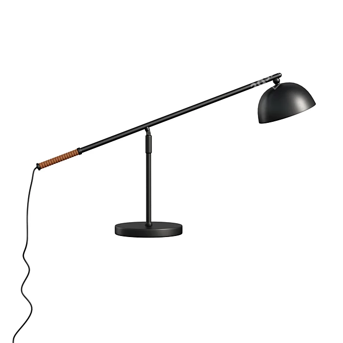 Sleek Adjustable LED Desk Lamp 3D model image 1