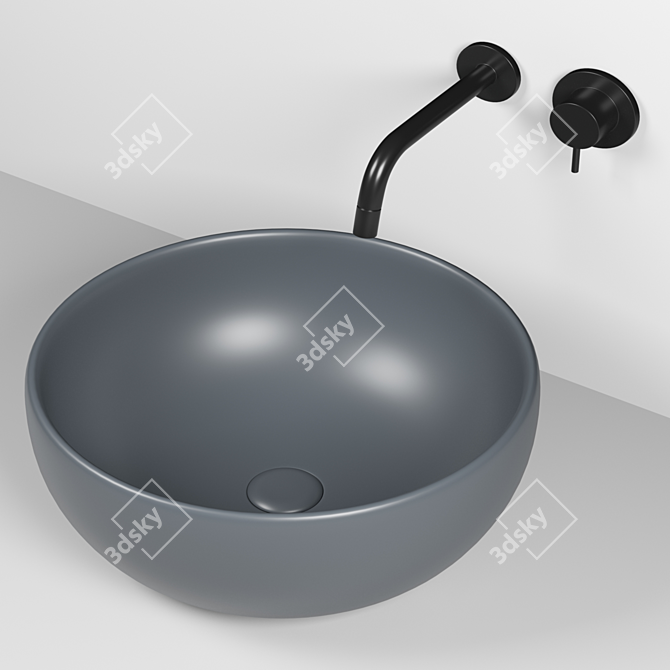 Elegant Shui Bowl: No Overflow 3D model image 1