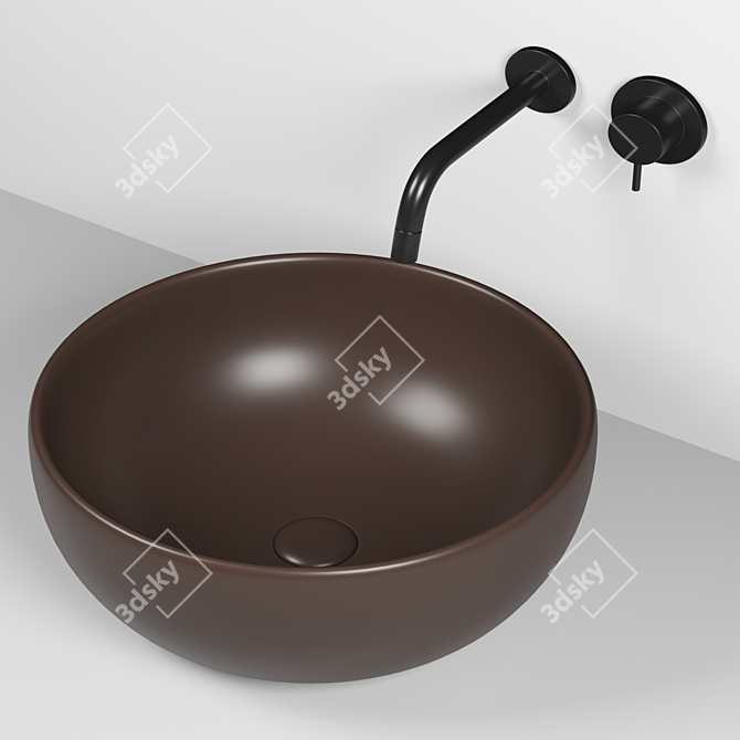 Elegant Shui Bowl: No Overflow 3D model image 2