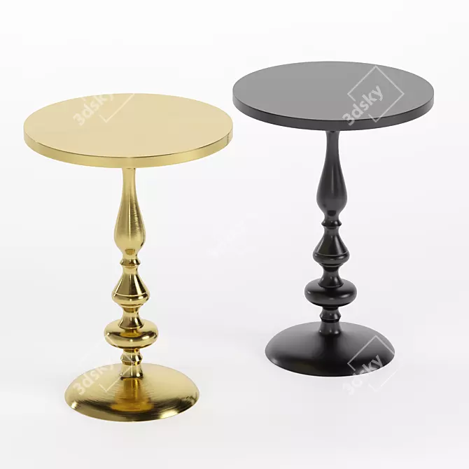 Golden Coffee Table 3D model image 1