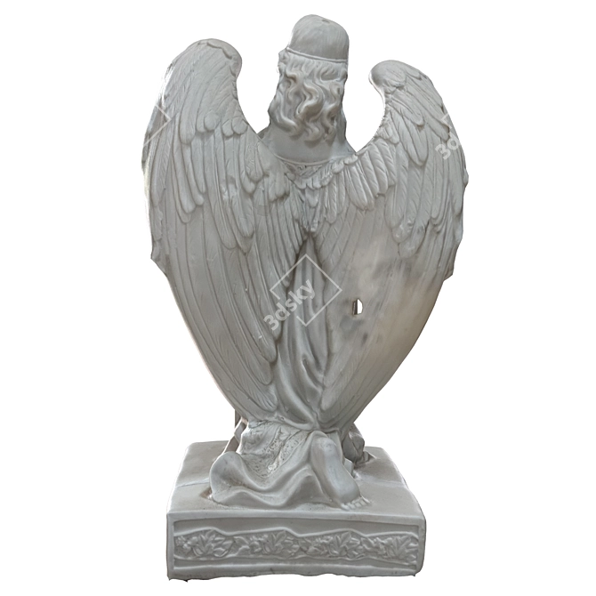 Gorgeous Heavenly Angel Statues 3D model image 4