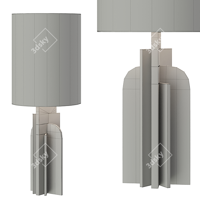 Sleek Designer Table Lamp 3D model image 2