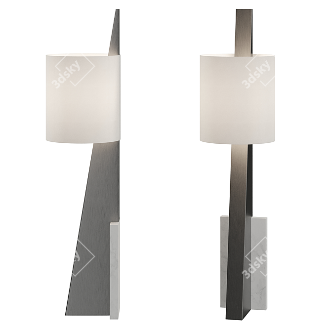 Triangle II Floor Lamp: Sleek Design 3D model image 1