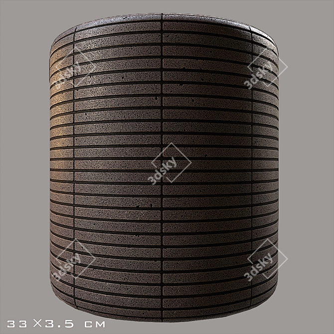 Black Granite Brick: Modern Elegance 3D model image 3