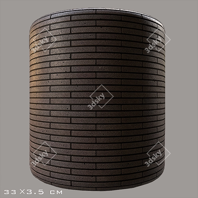 Black Granite Brick: Modern Elegance 3D model image 4