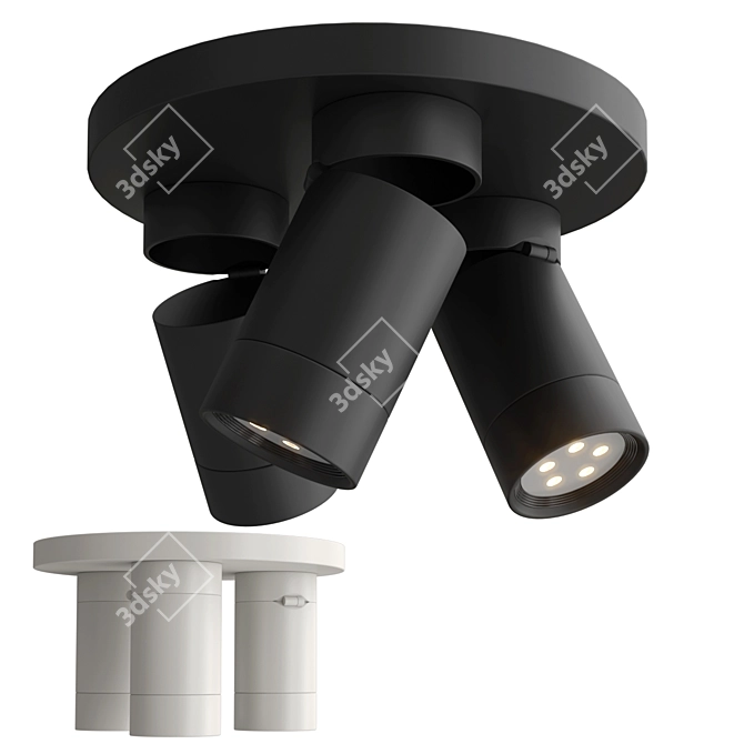 NYMANE Ceiling Spotlight: Stylish and Versatile 3D model image 1