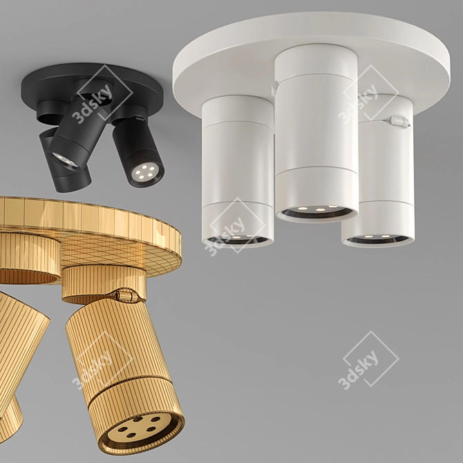 NYMANE Ceiling Spotlight: Stylish and Versatile 3D model image 2