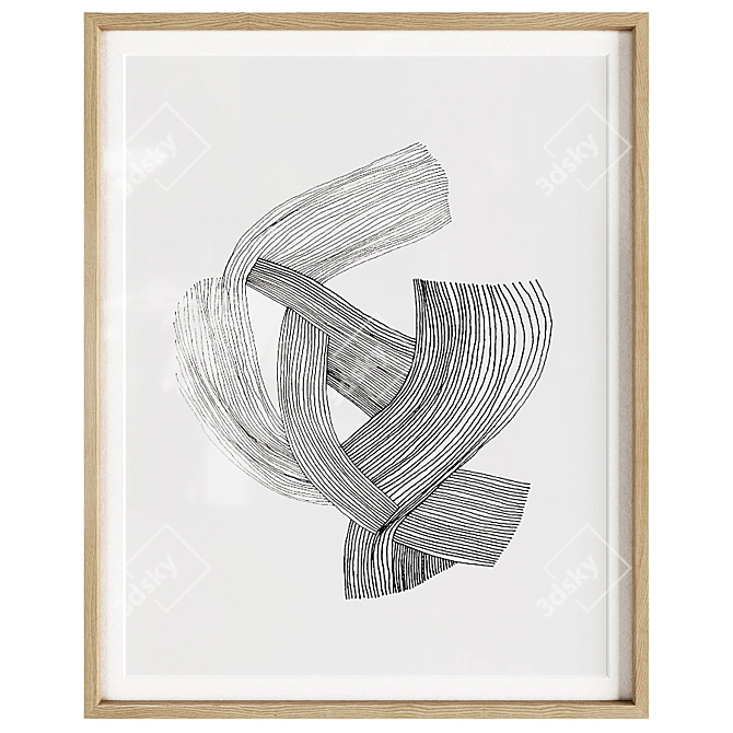 Minimalist Line Art Prints Set 3D model image 3