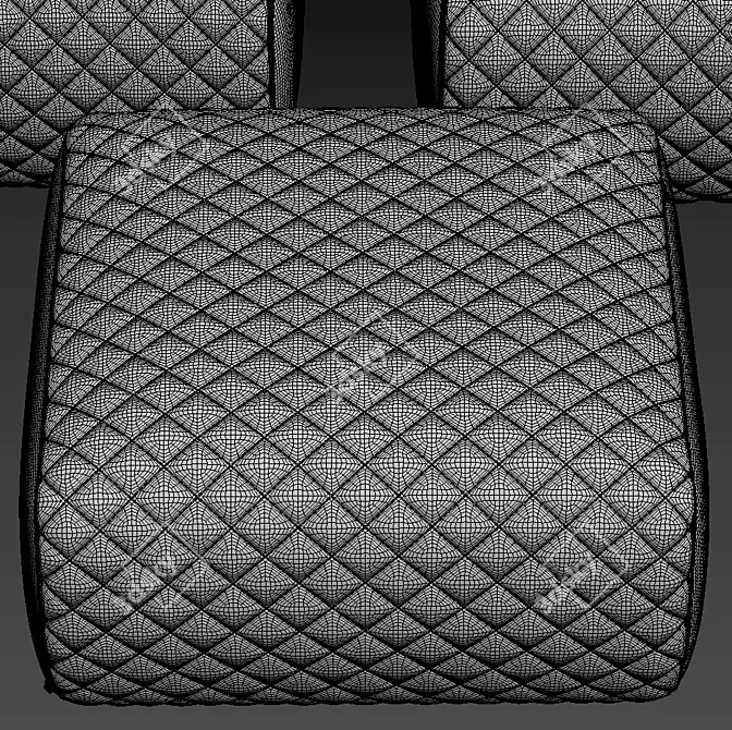 Stylish Ashley Minotti Pouf 3D model image 5