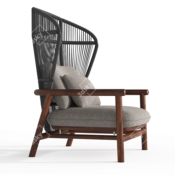  Outdoor Fern Highback Armchair 3D model image 2