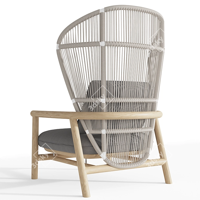  Outdoor Fern Highback Armchair 3D model image 3