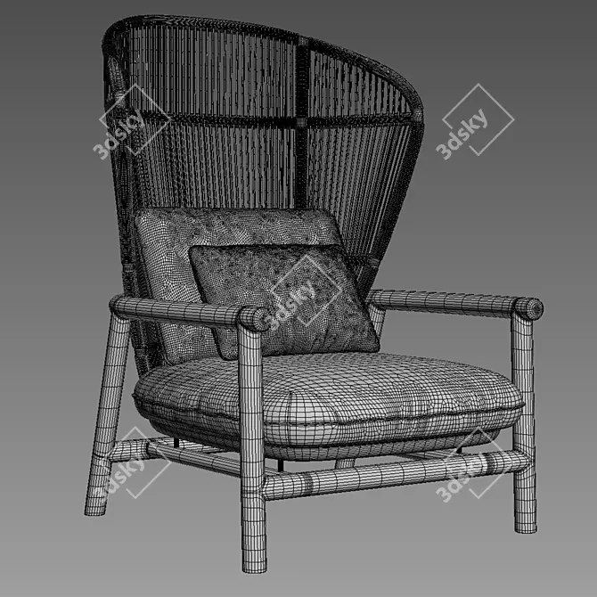  Outdoor Fern Highback Armchair 3D model image 6