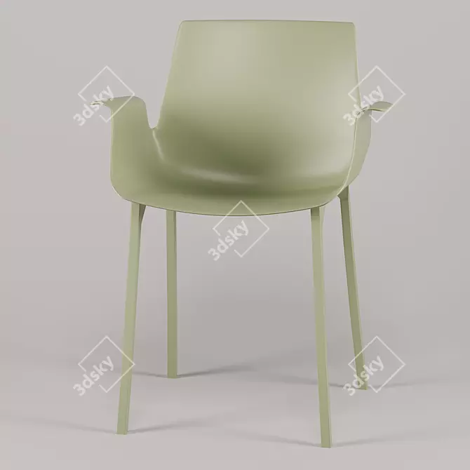 Kartell Piuma Chair: Featherlight Elegance 3D model image 1