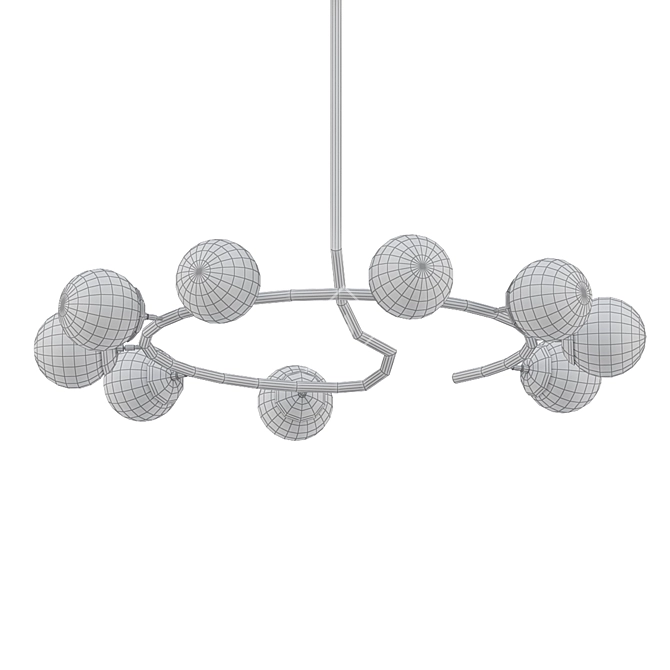 Italian Modern Oil Rubbed Bronze Chandelier 3D model image 2