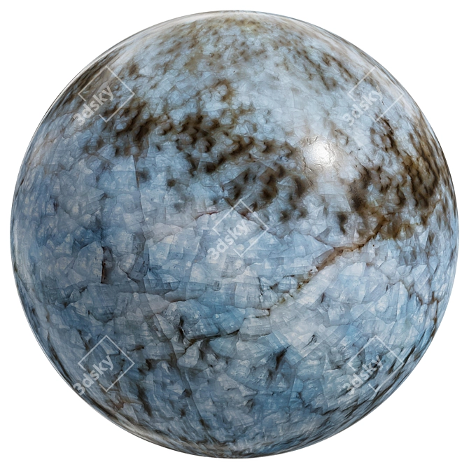 Title: Onyx Blue Diamond Marble Slabs 3D model image 3