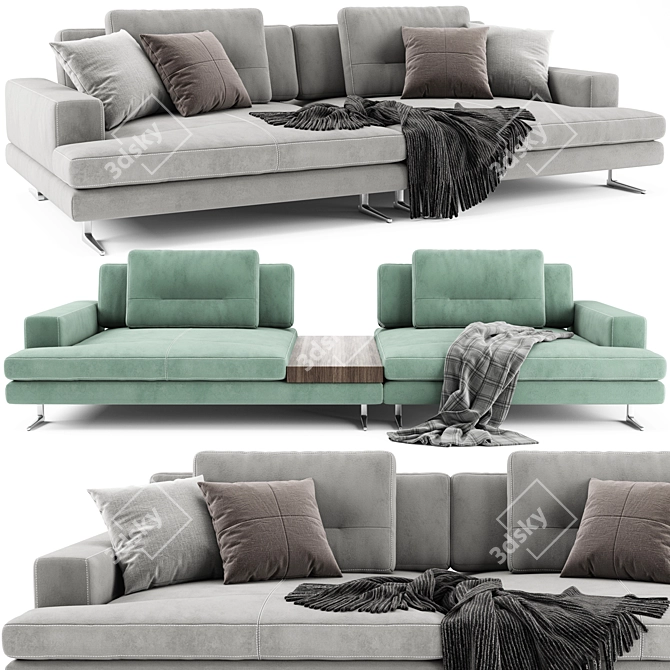 Blanche Ermes Compositions B: Elegant and Versatile Sofas 3D model image 1