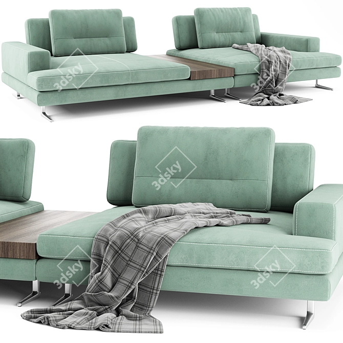 Blanche Ermes Compositions B: Elegant and Versatile Sofas 3D model image 2