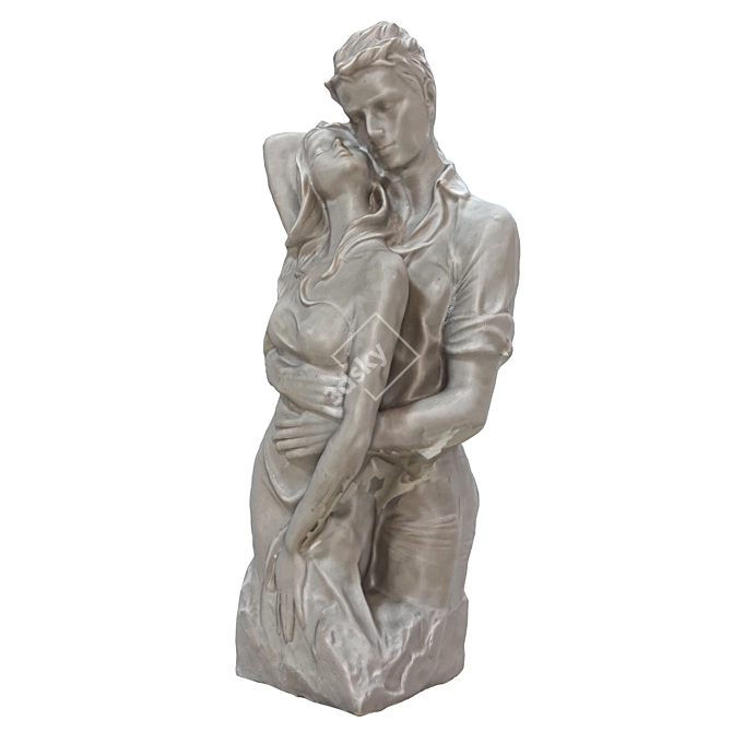 Eternal Love Sculpture 3D model image 5