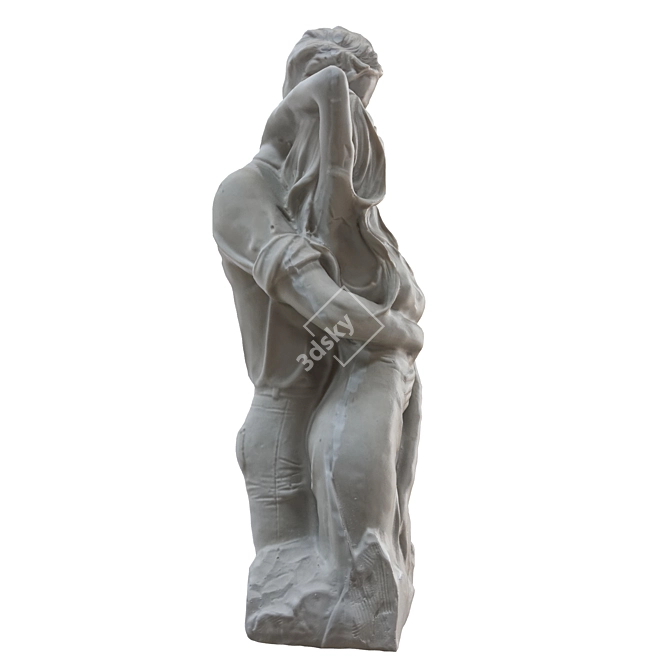 Eternal Love Sculpture 3D model image 7