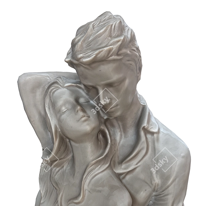 Eternal Love Sculpture 3D model image 1