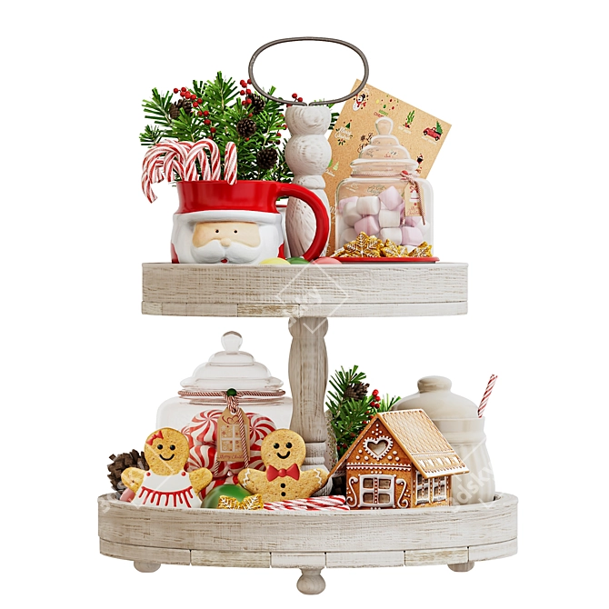 Festive Kitchen Decor Set 3D model image 1