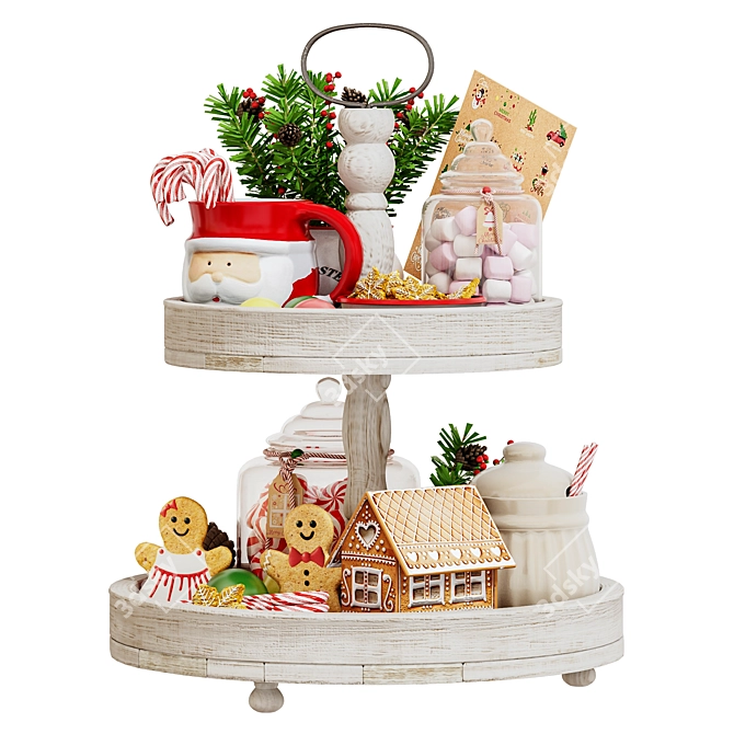 Festive Kitchen Decor Set 3D model image 2