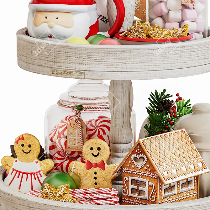 Festive Kitchen Decor Set 3D model image 4