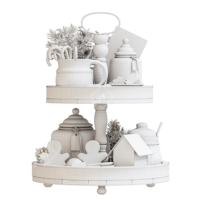 Festive Kitchen Decor Set 3D model image 5