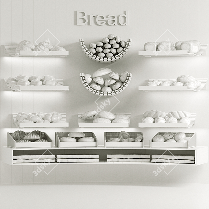 Freshly Baked Bakery Delights 3D model image 2