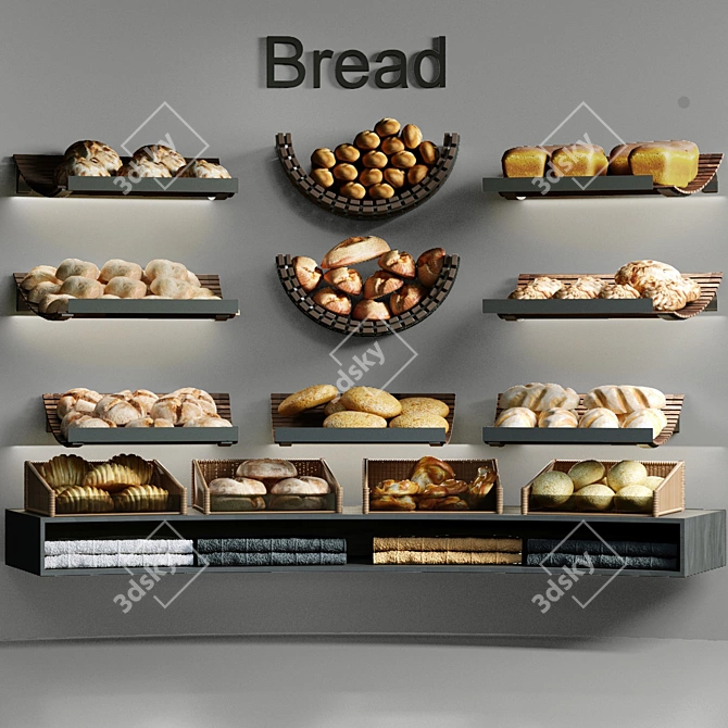 Freshly Baked Bakery Delights 3D model image 3