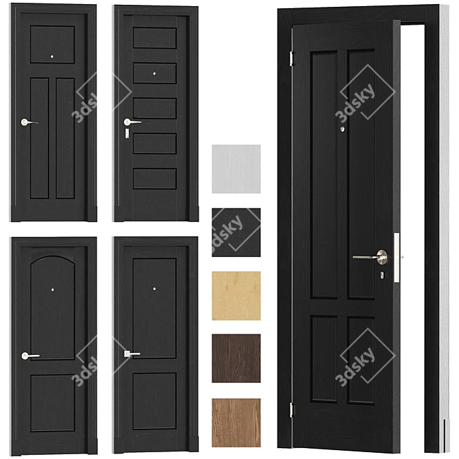 Versatile Interiors: 5 Inspiring Door Designs 3D model image 2