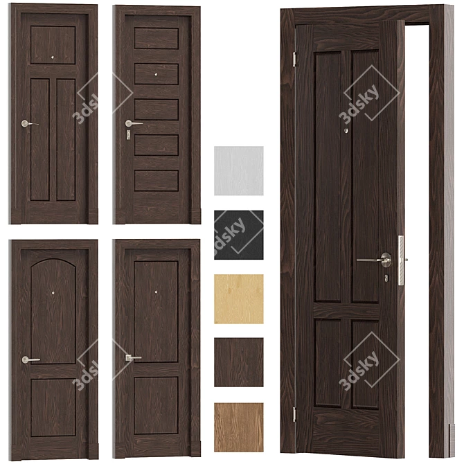 Versatile Interiors: 5 Inspiring Door Designs 3D model image 4