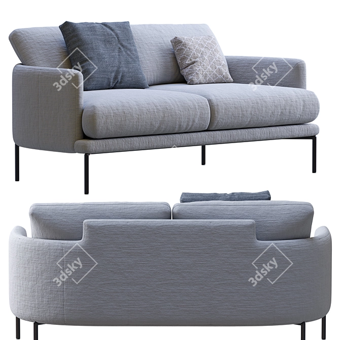 LaForma Sofa Rave: Unique, Stylish, and Comfortable 3D model image 4