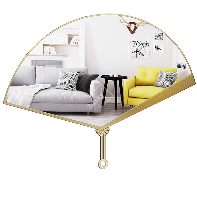 Ghidini 1961 Fan Mirror - Timeless Elegance 3D model image 1