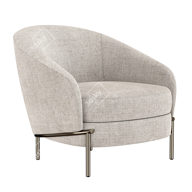 Elegant Lloyd Armchair by Longhi 3D model image 1