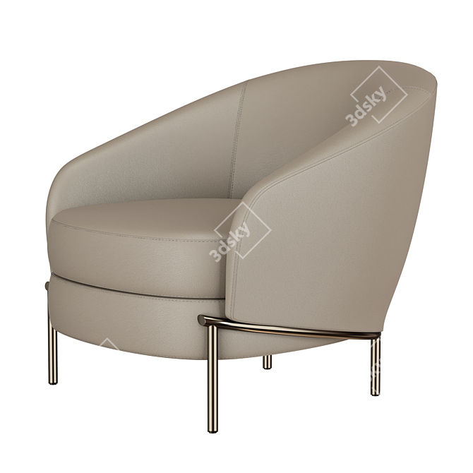 Elegant Lloyd Armchair by Longhi 3D model image 3