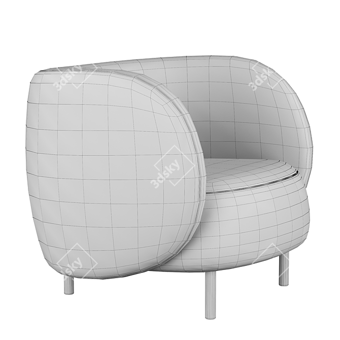 Modern Hepworth Armchair: Sleek Design, 2013 Version 3D model image 4