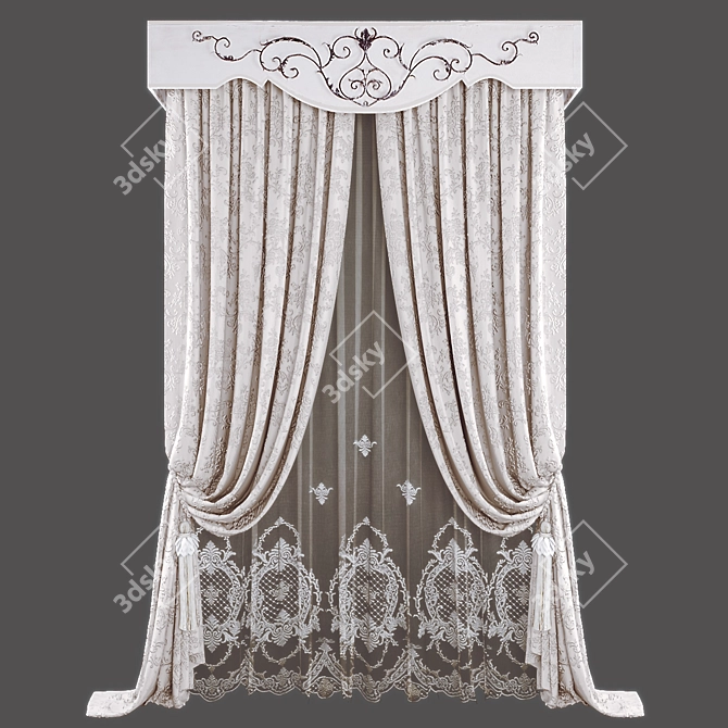 Cozy Drapes: Polys - 150175, Verts - 153768 3D model image 1