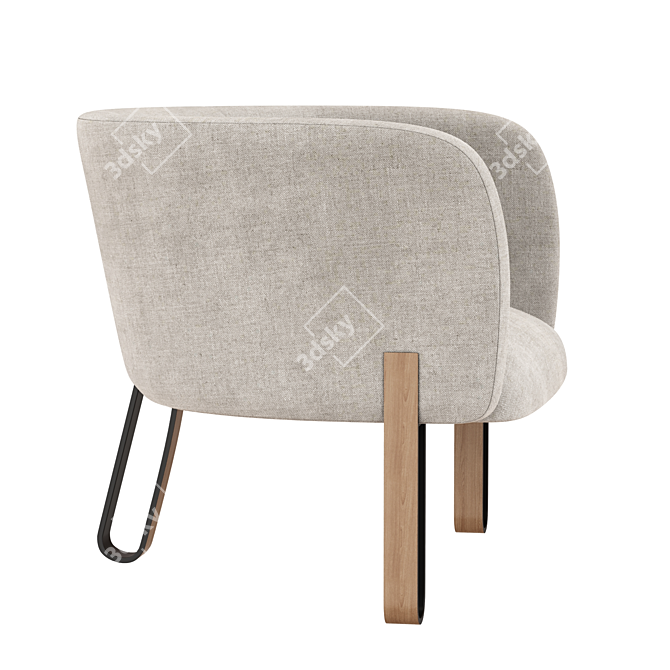 Cannon Lounge Chair: Sleek & Stylish Seating 3D model image 3