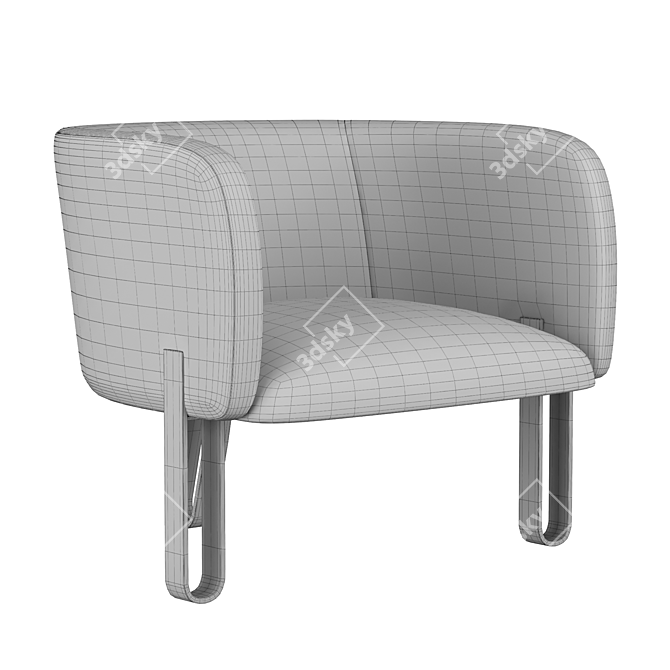 Cannon Lounge Chair: Sleek & Stylish Seating 3D model image 4