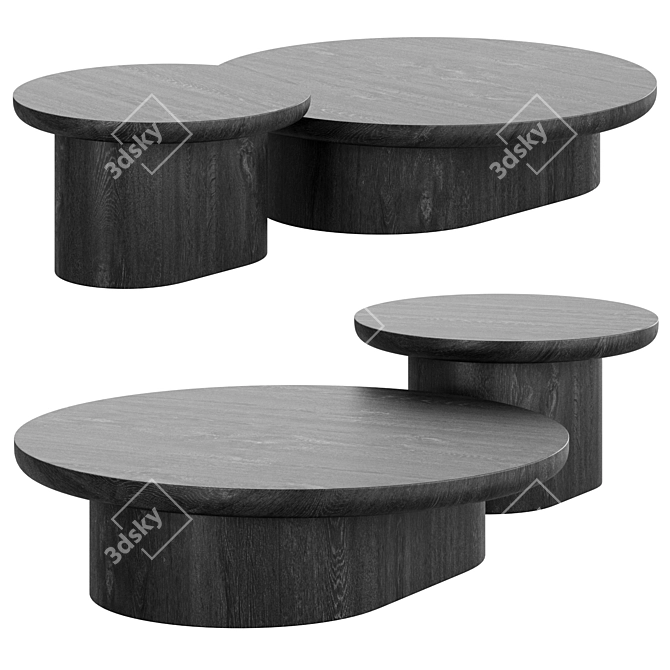 Porto Side Tables: Modern Design & Unparalleled Quality 3D model image 1