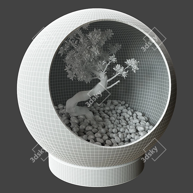 Miniature Glass Globe with Little Tree 3D model image 5