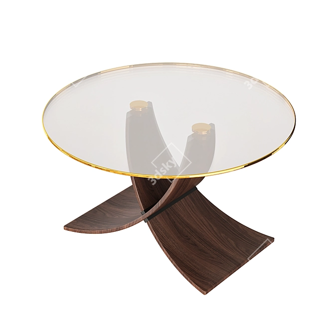 Sleek Siena Oak Coffee Table 3D model image 2
