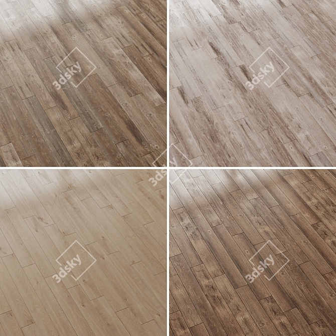 Nature Line Wood Floor Set 3D model image 2