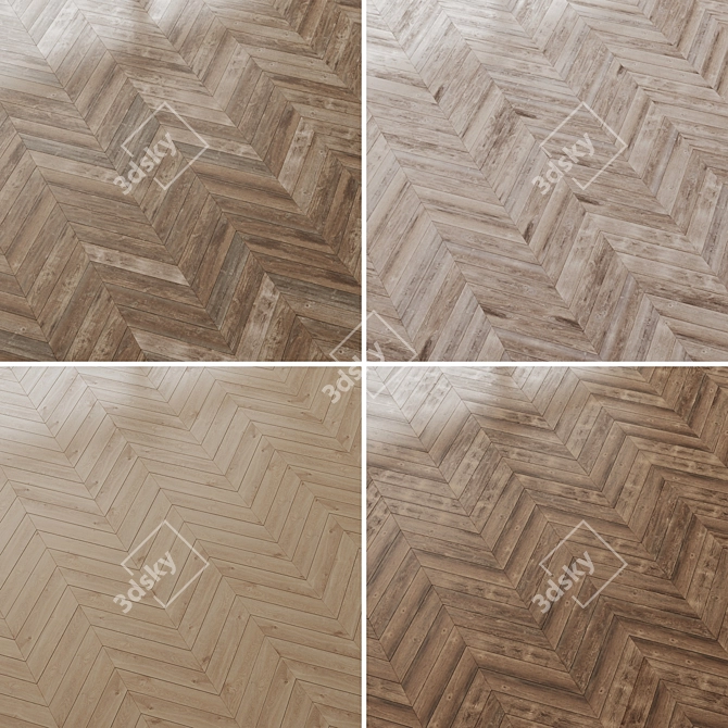 Nature Line Wood Floor Set 3D model image 3