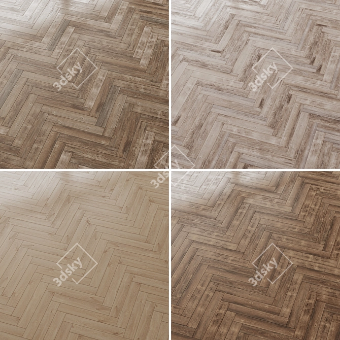 Nature Line Wood Floor Set 3D model image 5