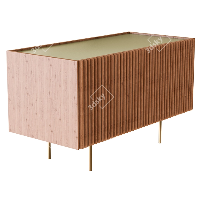 Elegant Pontelli Wood Sideboard 3D model image 3