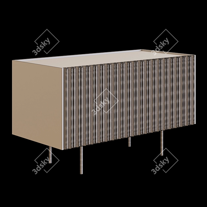 Elegant Pontelli Wood Sideboard 3D model image 5